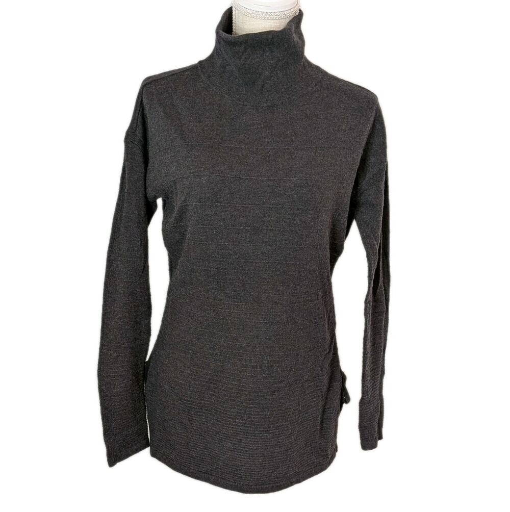 Smartwool Heater Sweater Charcoal Long Sleeve Sz M Women’s Tunic Merino Wool